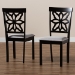 Baxton Studio Samwell Modern and Contemporary Grey Fabric Upholstered and Dark Brown Finished Wood 2-Piece Dining Chair Set - BSORH1019C-Grey/Dark Brown-DC-2PK