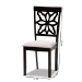 Baxton Studio Samwell Modern and Contemporary Grey Fabric Upholstered and Dark Brown Finished Wood 2-Piece Dining Chair Set - BSORH1019C-Grey/Dark Brown-DC-2PK