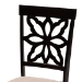 Baxton Studio Dallas Modern and Contemporary Sand Fabric Upholstered and Dark Brown Finished Wood 7-Piece Dining Set - BSORH1019C-Sand/Dark Brown-7PC Dining Set