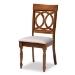 Baxton Studio Jessie Modern and Contemporary Grey Fabric Upholstered and Walnut Brown Finished Wood 5-Piece Dining Set - BSOJessie-Grey/Walnut-5PC Dining Set