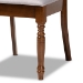 Baxton Studio Jessie Modern and Contemporary Grey Fabric Upholstered and Walnut Brown Finished Wood 5-Piece Dining Set - BSOJessie-Grey/Walnut-5PC Dining Set