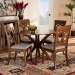 Baxton Studio Jessie Modern and Contemporary Grey Fabric Upholstered and Walnut Brown Finished Wood 5-Piece Dining Set - BSOJessie-Grey/Walnut-5PC Dining Set