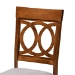 Baxton Studio Lucie Modern and Contemporary Grey Fabric Upholstered and Walnut Brown Finished Wood 4-Piece Dining Chair Set - BSORH333C-Grey/Walnut-DC-4PK