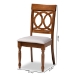 Baxton Studio Lucie Modern and Contemporary Grey Fabric Upholstered and Walnut Brown Finished Wood 4-Piece Dining Chair Set - BSORH333C-Grey/Walnut-DC-4PK