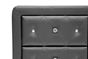 Baxton Studio Stella Crystal Tufted Black Upholstered Modern Nightstand - BSOBBT3084-Black-NS
