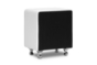 Baxton Studio Stella Crystal Tufted White Upholstered Modern Nightstand - BSOBBT3084-White-NS