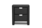 Baxton Studio Frey Black Upholstered Modern Nightstand - BSOBBT3089-Black-NS