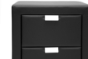 Baxton Studio Frey Black Upholstered Modern Nightstand - BSOBBT3089-Black-NS