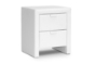 Baxton Studio Frey White Upholstered Modern Nightstand