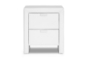 Baxton Studio Frey White Upholstered Modern Nightstand - BSOBBT3089-White-NS