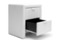 Baxton Studio Frey White Upholstered Modern Nightstand - BSOBBT3089-White-NS