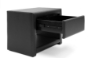 Baxton Studio Massey Black Upholstered Modern Nightstand - BSOBBT3092-Black-NS