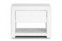 Baxton Studio Massey White Upholstered Modern Nightstand - BSOBBT3092-White-NS