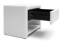 Baxton Studio Massey White Upholstered Modern Nightstand - BSOBBT3092-White-NS