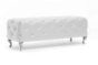 Baxton Studio Stella Crystal Tufted White Modern Bench