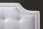 Baxton Studio Carlotta White Modern Bed with Upholstered Headboard - Full Size - BSOBBT6376-White-Full