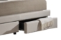 Baxton Studio Ainge Contemporary Button-Tufted Light Beige Fabric Upholstered Storage King-Size  Bed with 2-drawer - BSOBBT6423-Light Beige-King