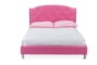 Baxton Studio Canterbury Pink Leather Contemporary Full-Size Bed - BSOBBT6440-Full-Pink