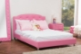 Baxton Studio Canterbury Pink Leather Contemporary Full-Size Bed - BSOBBT6440-Full-Pink