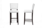 Baxton Studio Aries White Modern Bar Stool with Nail Head Trim (Set of 2) - BSOBBT5112 Bar Stool-White