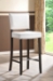 Baxton Studio Aries White Modern Bar Stool with Nail Head Trim (Set of 2) - BSOBBT5112 Bar Stool-White