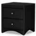 Baxton Studio  Dorian Black Faux Leather Upholstered Modern Nightstand - BSOBBT3106-Black-NS