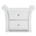 Baxton Studio  Victoria Matte White PU Leather 2 Storage Drawers Nightstand Bedside Table
