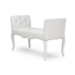 Baxton Studio Kristy Modern and Contemporary White Faux Leather Classic Seating Bench - BSOBBT5197-Bench-White