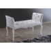 Baxton Studio Kristy Modern and Contemporary White Faux Leather Classic Seating Bench - BSOBBT5197-Bench-White