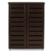 Baxton Studio Adalwin Modern and Contemporary 2-Door Dark Brown Wooden Entryway Shoes Storage Cabinet