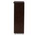 Baxton Studio Adalwin Modern and Contemporary 2-Door Dark Brown Wooden Entryway Shoes Storage Cabinet - BSOSC863522-Wenge