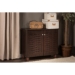 Baxton Studio Winda Modern and Contemporary 2-Door Dark Brown Wooden Entryway Shoes Storage Cabinet - BSOSC864572 B-Wenge