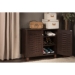 Baxton Studio Winda Modern and Contemporary 2-Door Dark Brown Wooden Entryway Shoes Storage Cabinet - BSOSC864572 B-Wenge