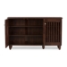 Baxton Studio Fernanda Modern and Contemporary 3-Door Oak Brown Wooden Entryway Shoes Storage Wide Cabinet - BSOSC864573 A-Dirty Oak