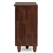 Baxton Studio Fernanda Modern and Contemporary 3-Door Oak Brown Wooden Entryway Shoes Storage Wide Cabinet - BSOSC864573 A-Dirty Oak