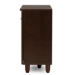 Baxton Studio Winda Modern and Contemporary 3-Door Dark Brown Wooden Entryway Shoes Storage Cabinet - BSOSC864573 B-Wenge