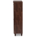 Baxton Studio Fernanda Modern and Contemporary 4-Door Oak Brown Wooden Entryway Shoes Storage Tall Cabinet - BSOSC864574 A-Dirty Oak