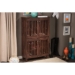 Baxton Studio Fernanda Modern and Contemporary 4-Door Oak Brown Wooden Entryway Shoes Storage Tall Cabinet - BSOSC864574 A-Dirty Oak