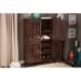 Baxton Studio Fernanda Modern and Contemporary 4-Door Oak Brown Wooden Entryway Shoes Storage Tall Cabinet - BSOSC864574 A-Dirty Oak