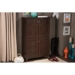 Baxton Studio Winda Modern and Contemporary 4-Door Dark Brown Wooden Entryway Shoes Storage Cabinet - BSOSC864574 B-Wenge