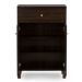 Baxton Studio Felda Dark Brown Modern Shoe Cabinet with 2 Doors and Drawer - BSOSC864598-Wenge