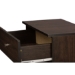 Baxton Studio Felda Dark Brown Modern Shoe Cabinet with 2 Doors and Drawer - BSOSC864598-Wenge