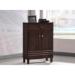 Baxton Studio Felda Dark Brown Modern Shoe Cabinet with 2 Doors and Drawer - BSOSC864598-Wenge