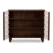 Baxton Studio Gisela Oak and White 2-tone Shoe Cabinet With 2 Doors - BSOSC865512-Dirty Oak