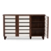 Baxton Studio Gisela Oak and White 2-tone Shoe Cabinet With 3 Doors - BSOSC865513-Dirty Oak