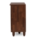Baxton Studio Gisela Oak and White 2-tone Shoe Cabinet With 3 Doors - BSOSC865513-Dirty Oak