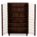 Baxton Studio Gisela Oak and White 2-tone Shoe Cabinet With 4 Door - BSOSC865514-Dirty Oak/White