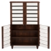 Baxton Studio Gisela Oak and White 2-tone Shoe Cabinet With 4 Door - BSOSC865514-Dirty Oak/White