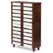 Baxton Studio Gisela Oak and White 2-tone Shoe Cabinet With 4 Door - BSOSC865514-Dirty Oak/White