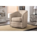 Baxton Studio Porter Modern and Contemporary Classic Retro Beige Fabric Upholstered Swivel Tub Chair - BSODB-182-beige